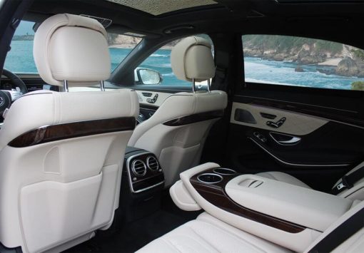 vue interieur arrière mercedes classe s